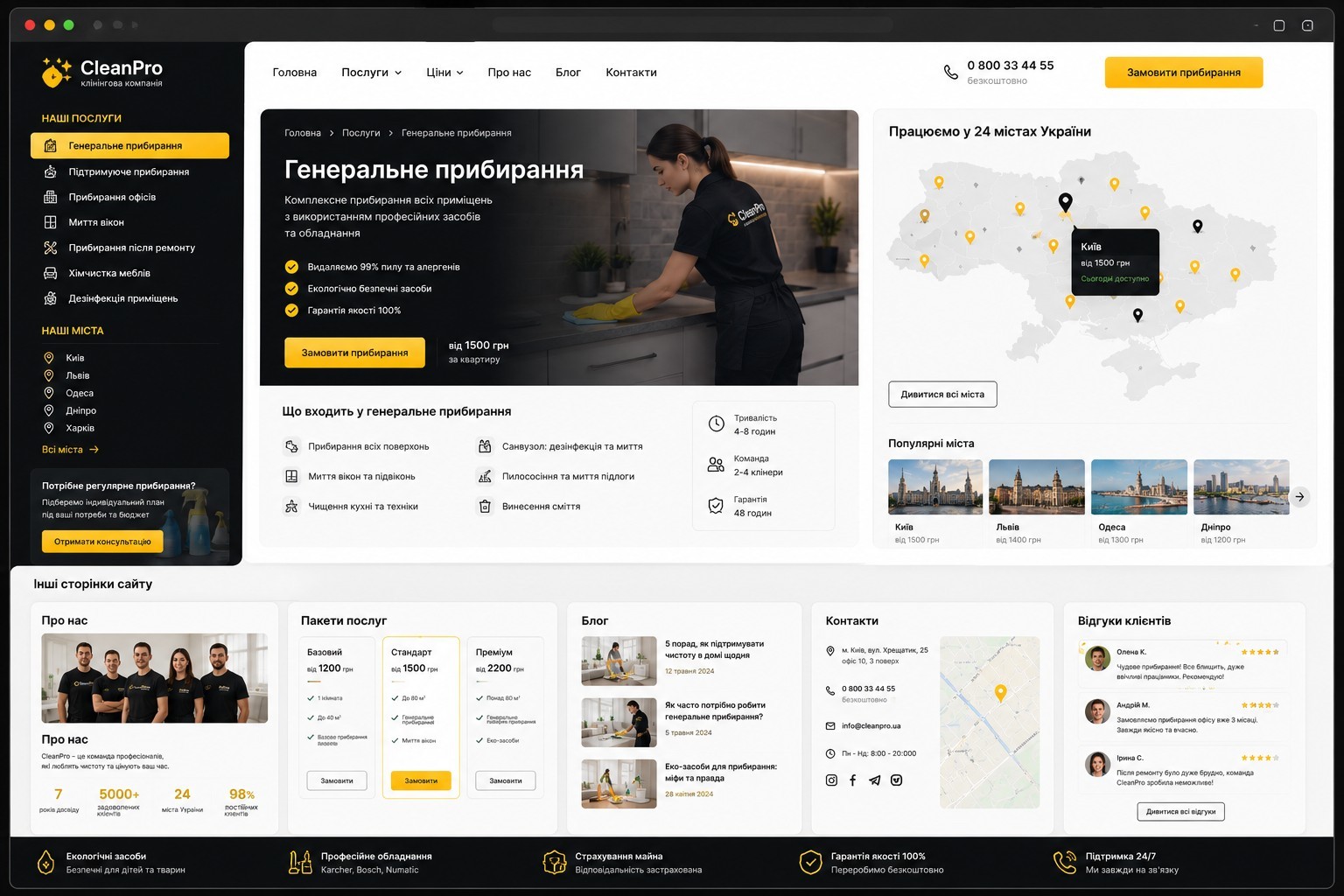 Приклад лендінгу для косметології від BeeTop